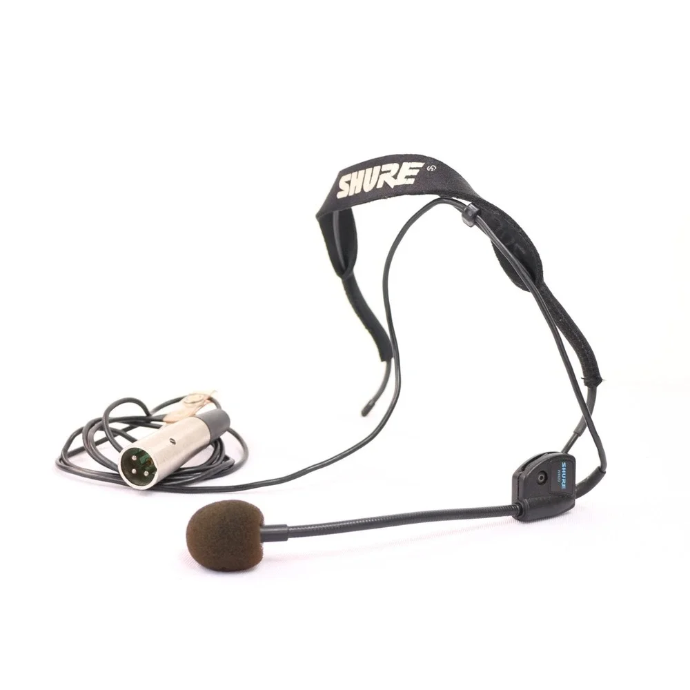 Shure WH20 Wireless Headworn Cardioid Dynamic Headset Microphone Tested Black
